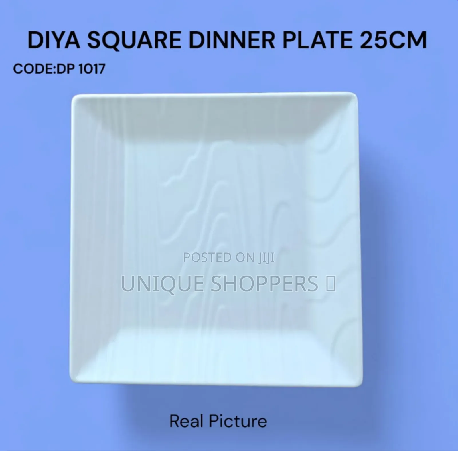 Diya Melamine Square Dinner Plate – 25cm