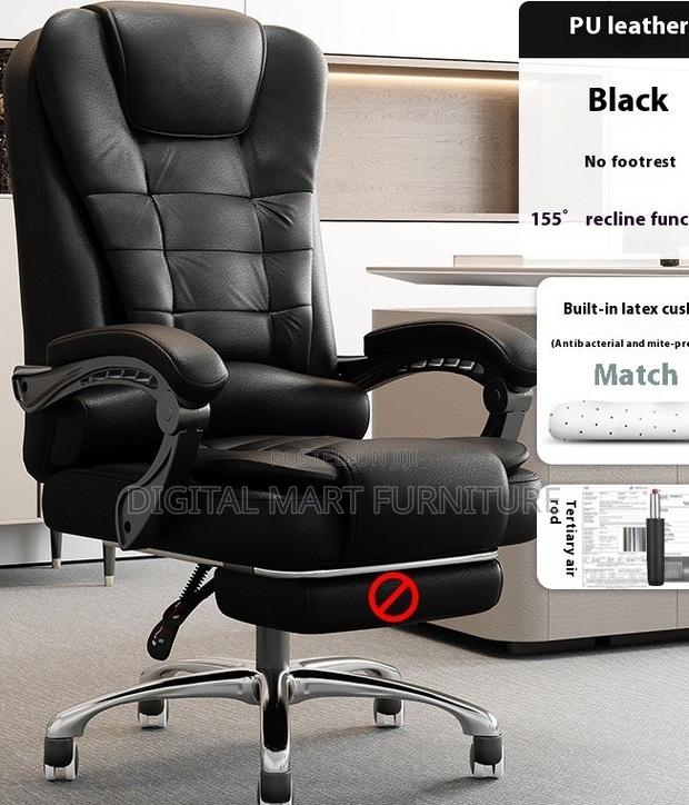 Office Chair: Black Simple Modulally Office Chair