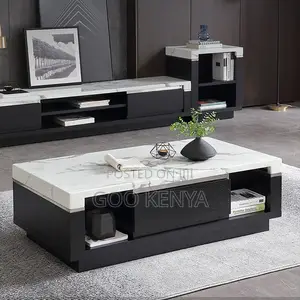 Home Table; Solid Rectangular Marble Coffee Table