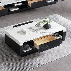 Home Table; Solid Rectangular Marble Coffee Table