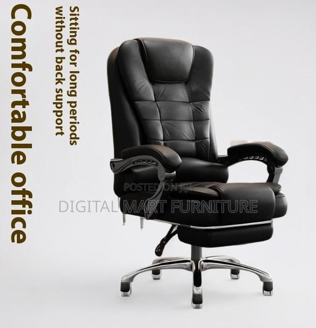 Office Chair: Black Simple Modulally Office Chair - thumbnail 3