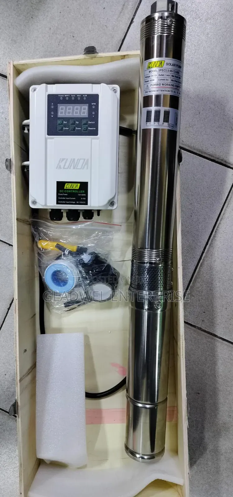 Submassible Solar Pump With Controller 90m Head Using 600watts Solar