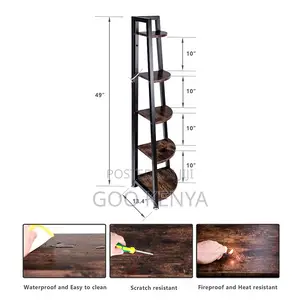 Home Shelves; Multi-Layer Wooden Corner Storage Unit