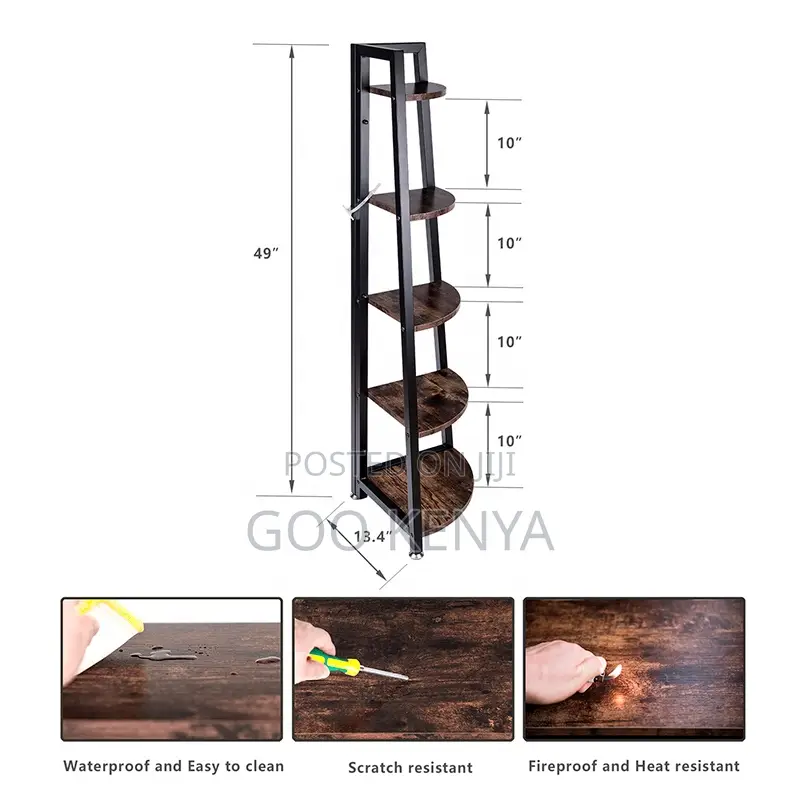 Home Shelves; Multi-Layer Wooden Corner Storage Unit