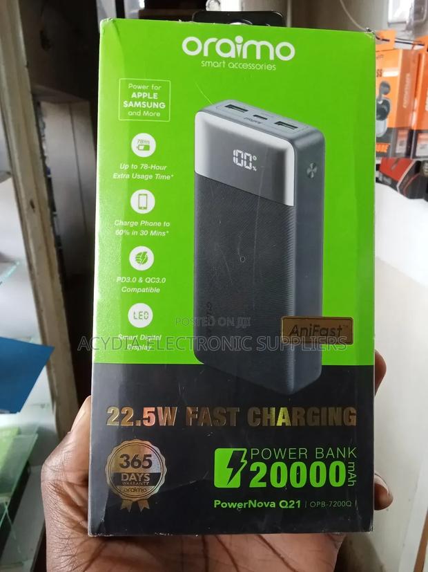 Oraimo Powernova Q21 Powerbanks 20000mah. 22.5w Fast Charging