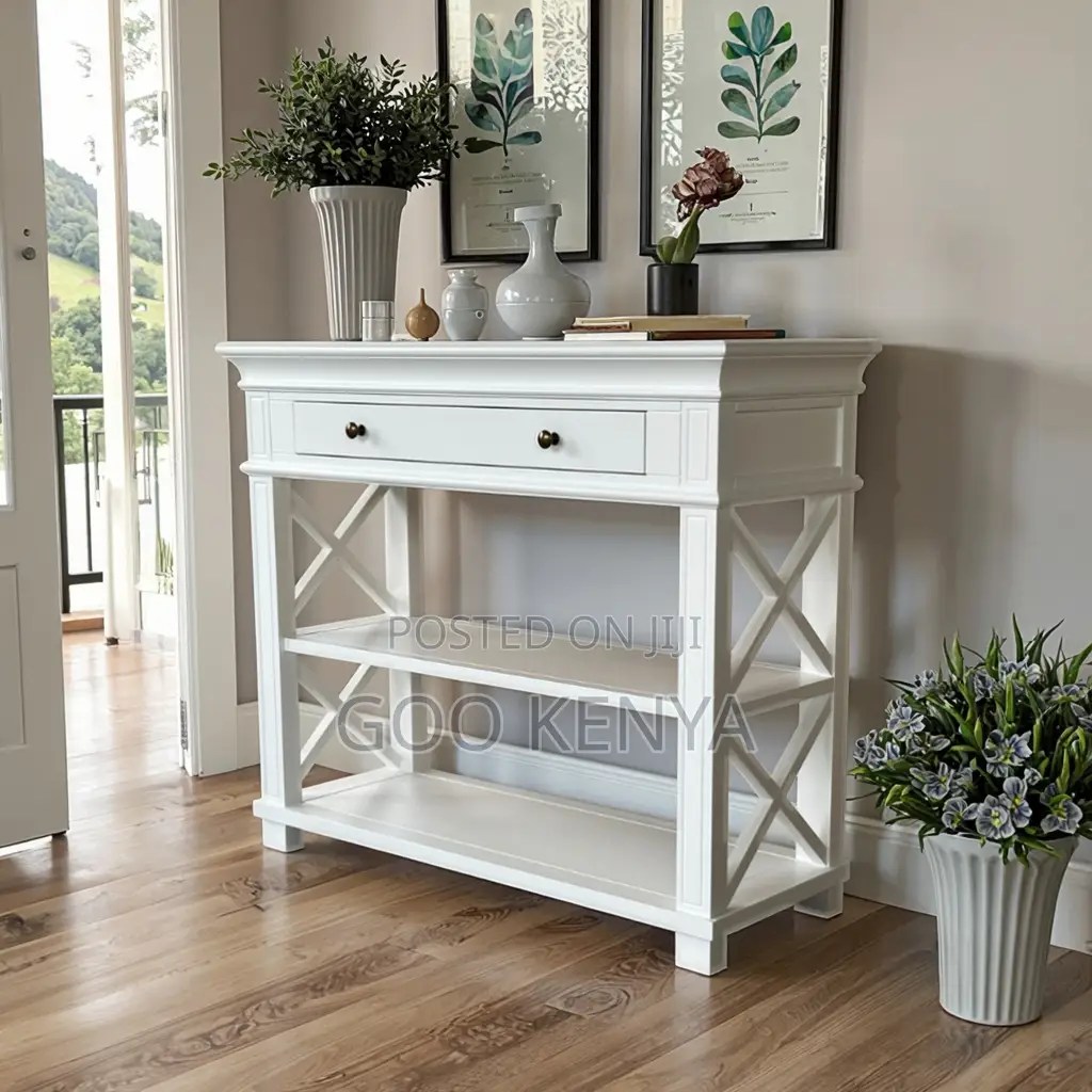 Home Table; Vintage Style Wooden Console Table With Storage