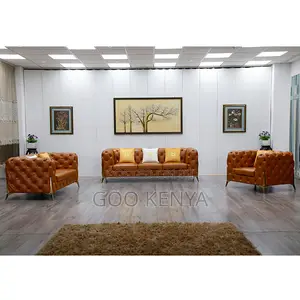 Home Sofa; 6-Seater Classic Upholstered Fabric Sofa for Home