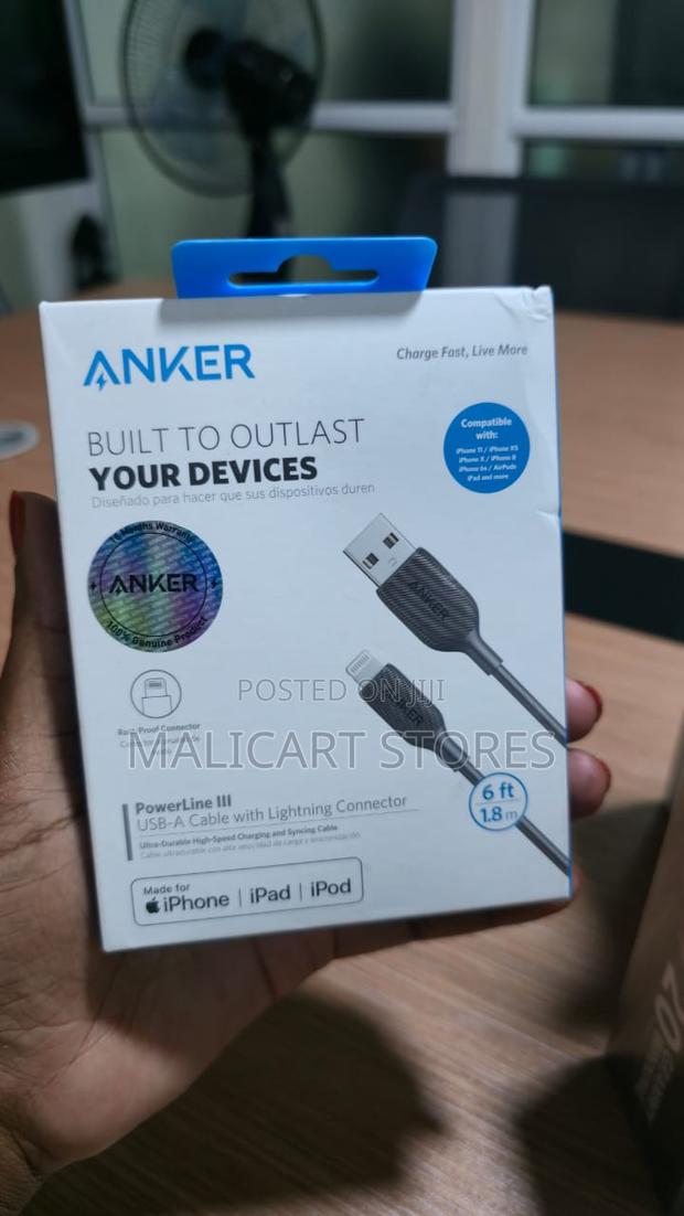 Anker Powerline Iii Usb-a Cable With Lightning Connector 6ft Black