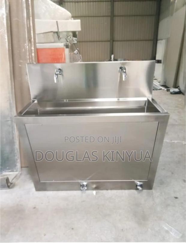 Medical Stainless Steel Scrub Sink. - main view