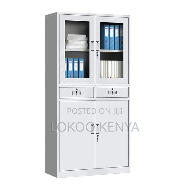 Office Cabinet : Modern Glass-Door Office Cabinet - thumbnail 2