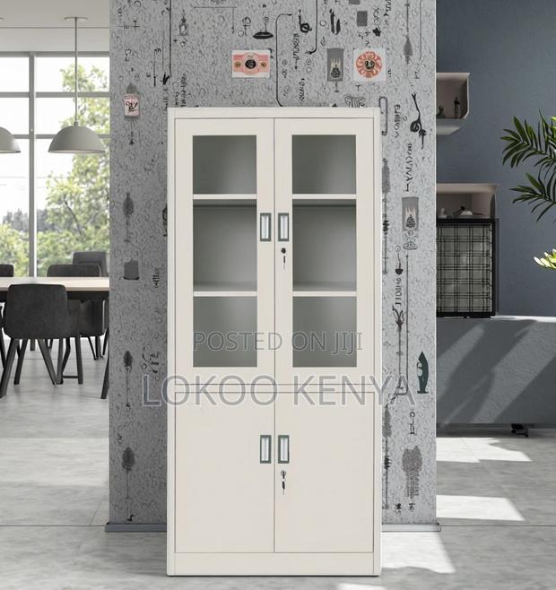 Office Cabinet : Modern Glass-Door Office Cabinet - thumbnail 4