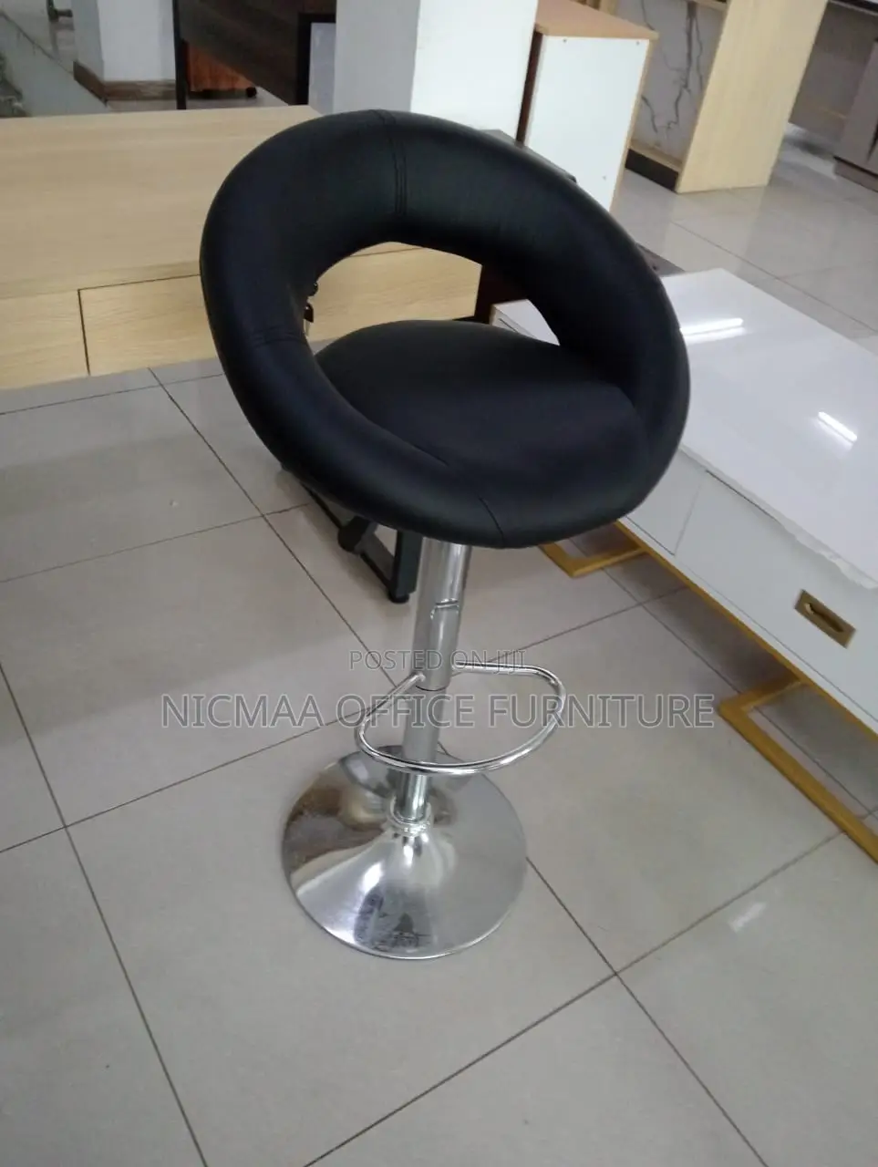 Modern Black Bar Stool