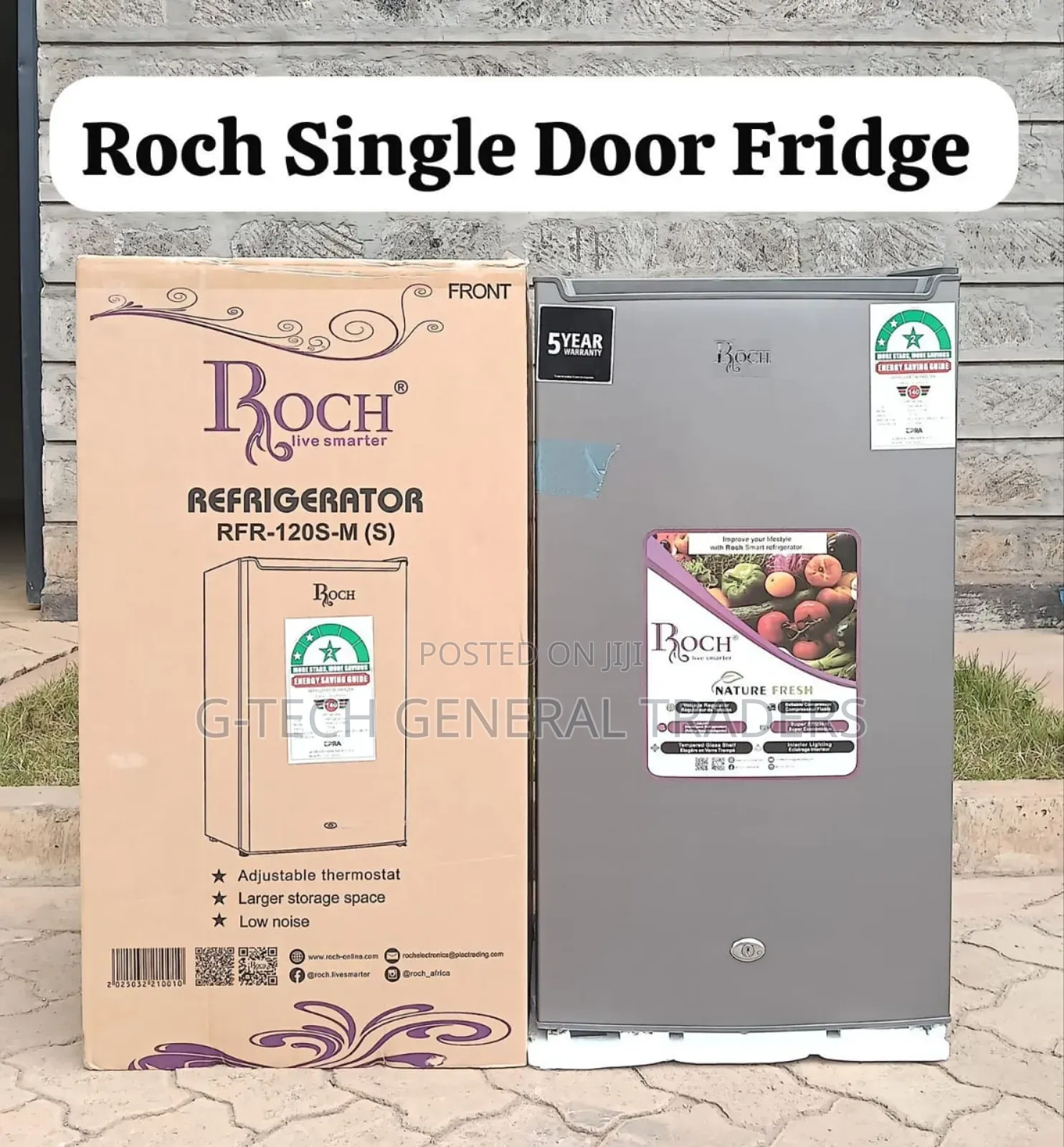 Roch Single Door 90l Direct Cool Refrigerator Rfr-120-m(S)