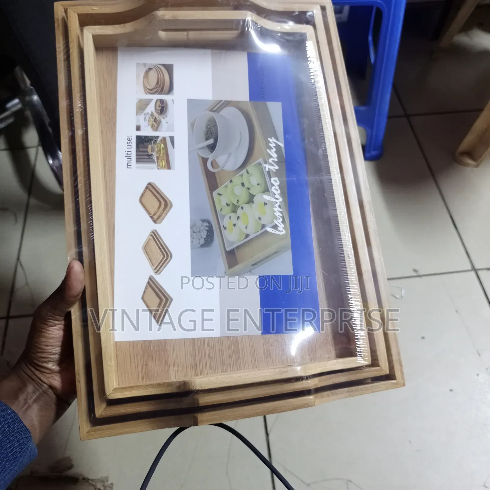 3pcs Bamboo Trays