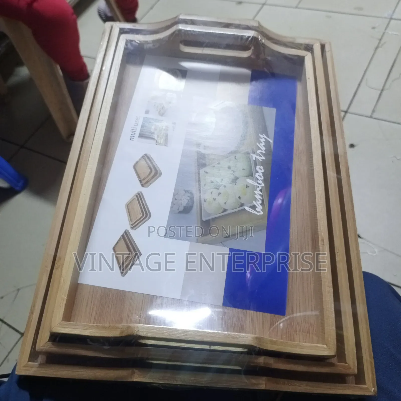 3pcs Bamboo Trays