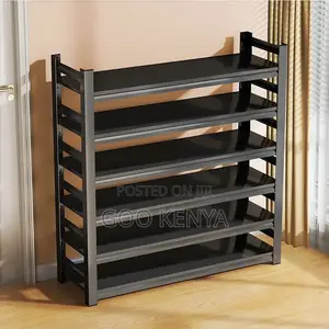 Home Shoe Rack; Metal Shoe Organizer With 6 Layers