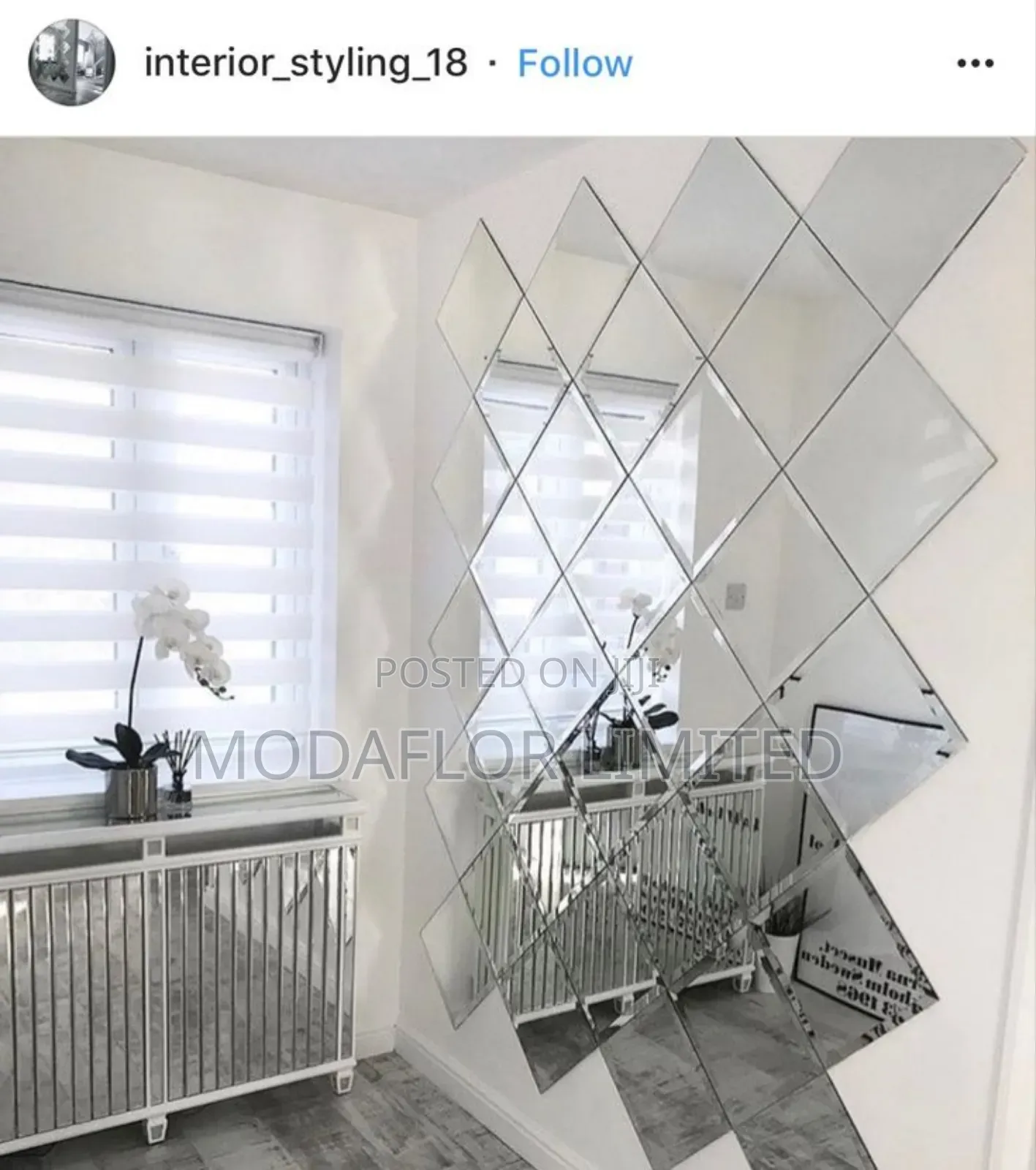 Diamond Acrylic Mirror – Eye-Catching Wall Piece