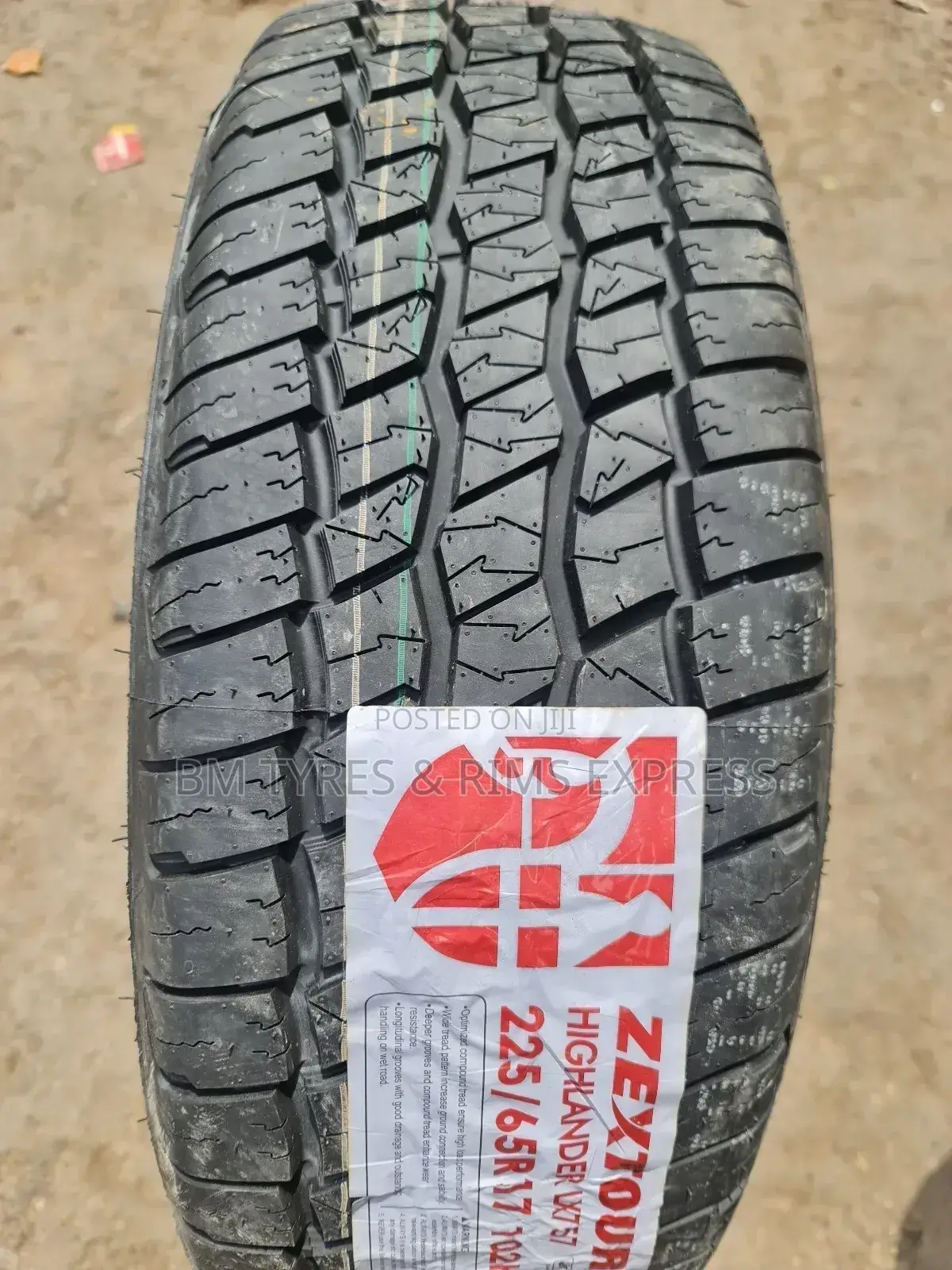 225 /65 R17 Zextour Tyres (All Terrrain) Highlander.