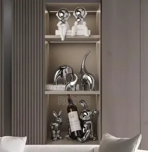 Luxury 3pc Elephant Ceramic Decor