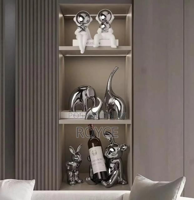 Luxury 3pc Elephant Ceramic Decor - thumbnail 4