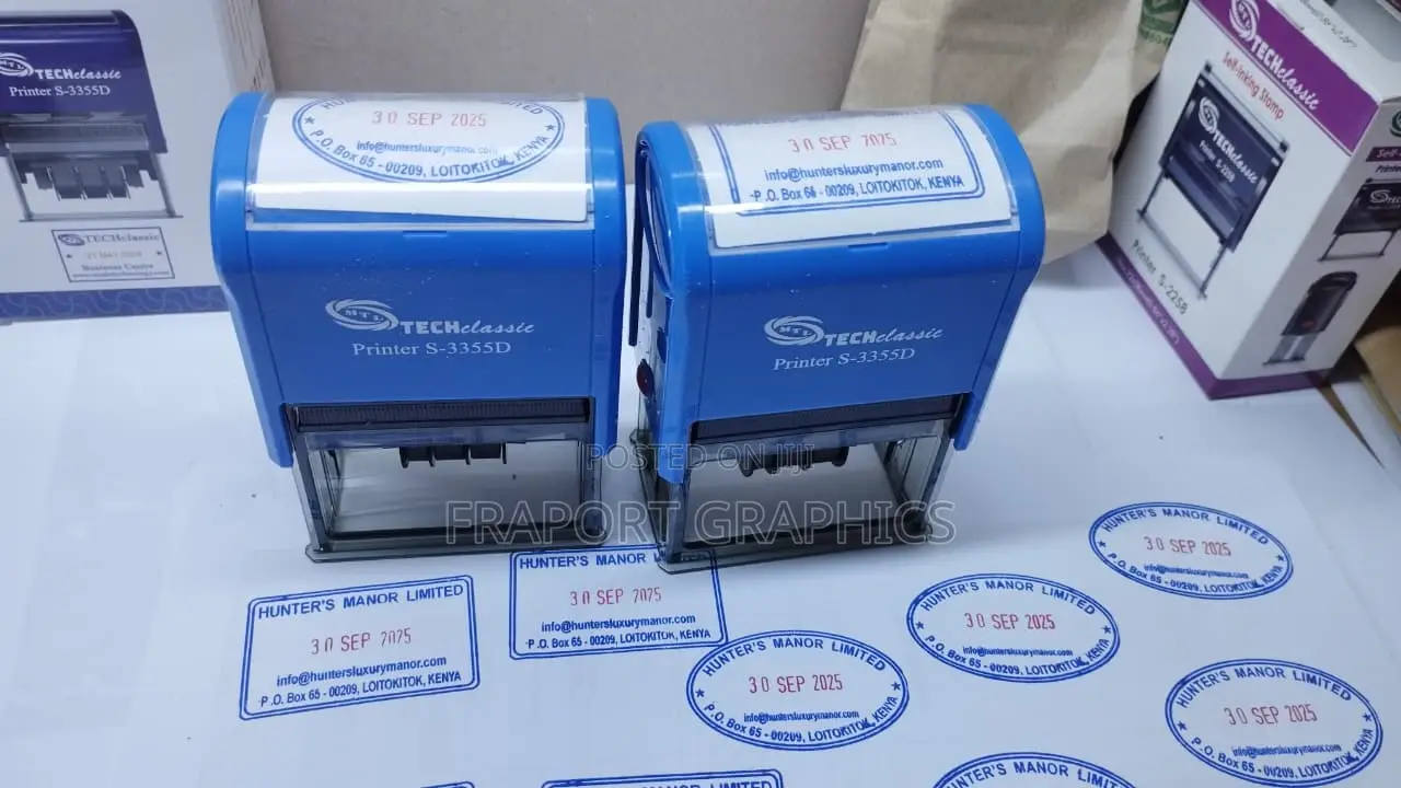 828d Self Inking Rubber Stamp(Oval Rectangle)