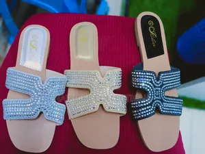 Hemes Shaped Glitter Sandals