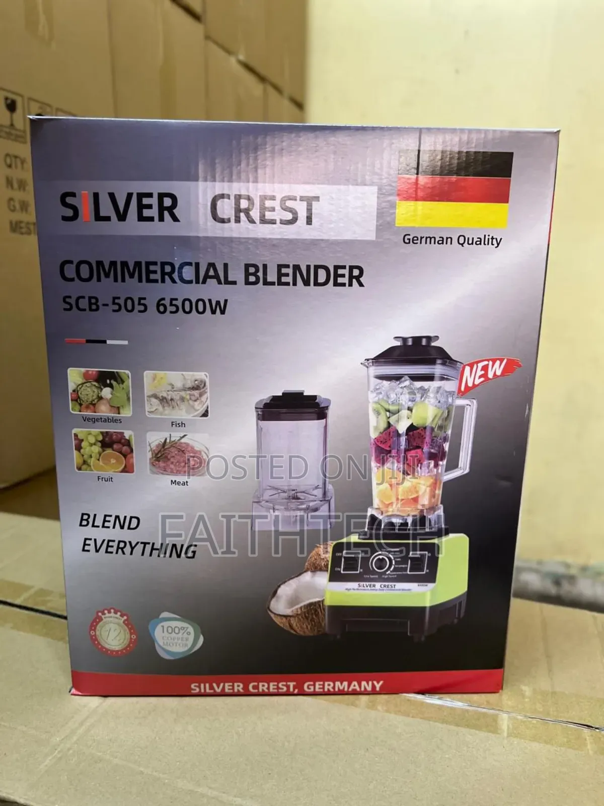 6500 Watts Silver Crest Commercial Blender