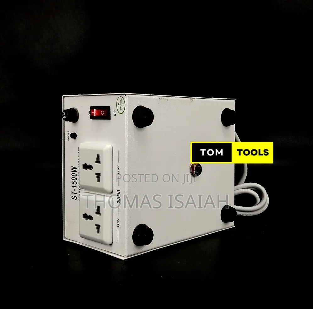 1500w Stepdown Transformer With 2 Outlets and Switch
