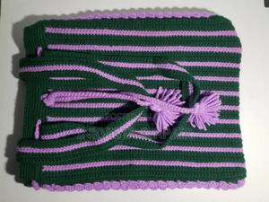 Crochet Bag (Light Purple and Green). - thumbnail 2