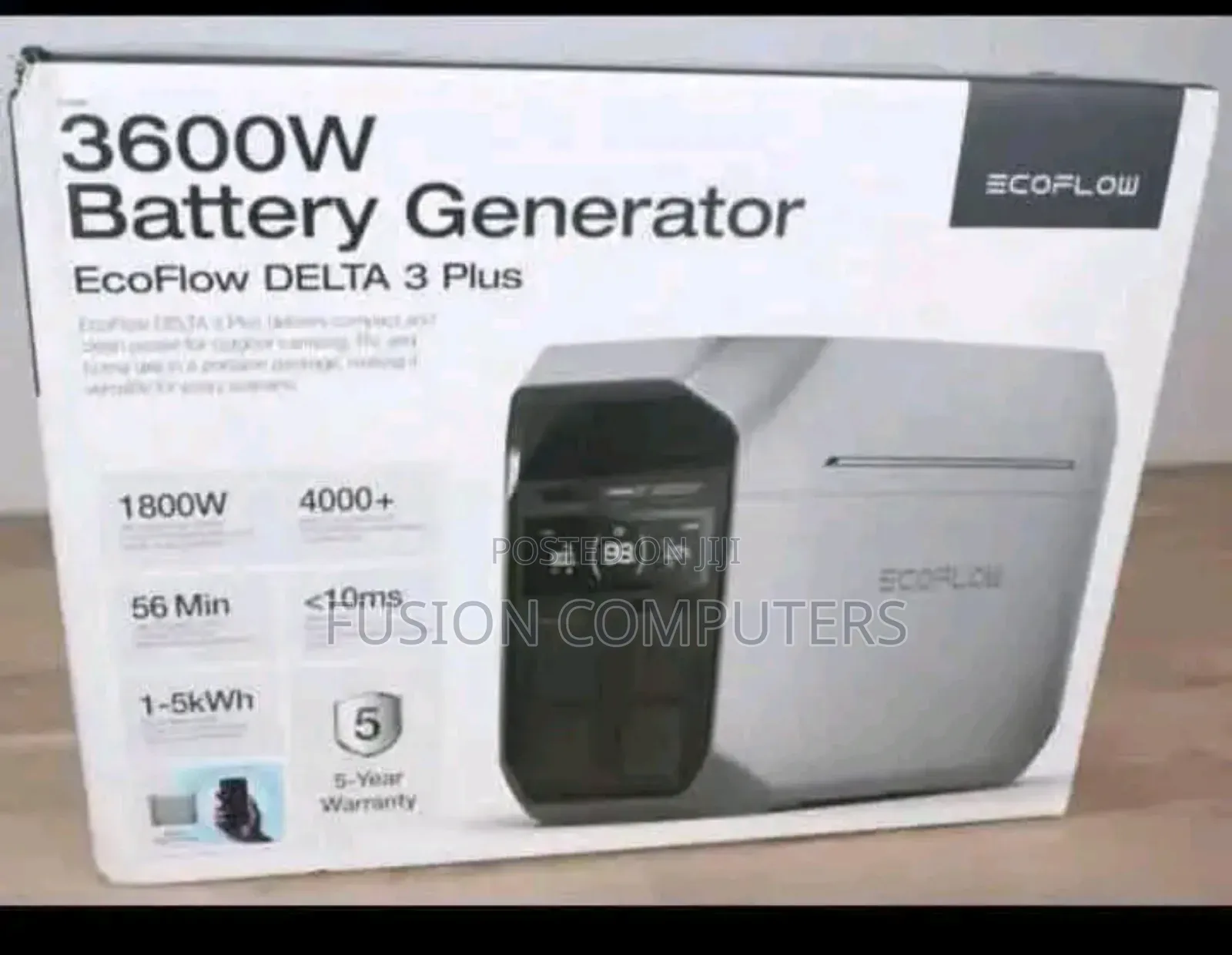 New Ecoflow Delta 3 Plus Portable Power Station 1024wh 1800w Ac Output