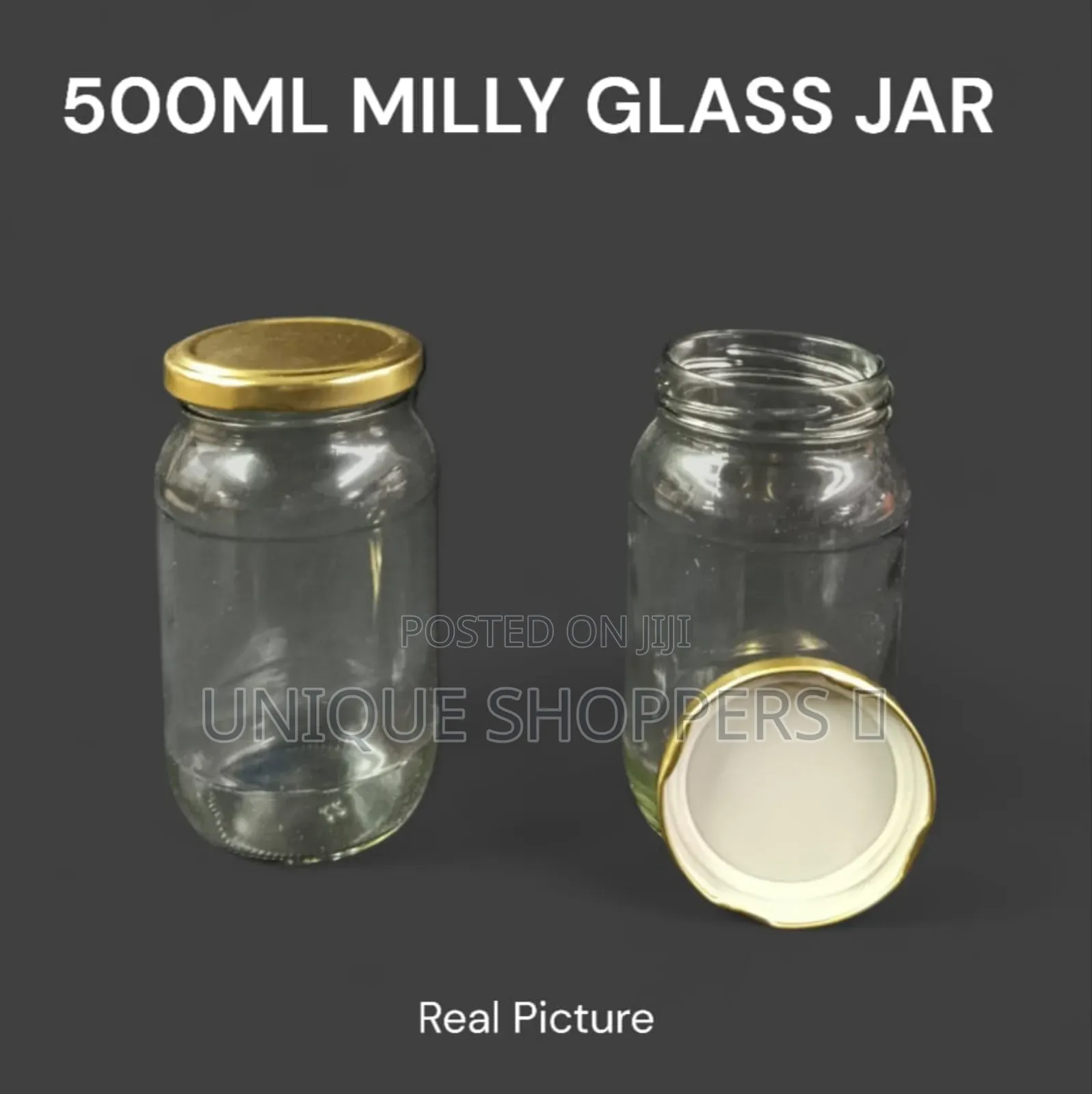 5psc Milly Glass Jar – 500ml