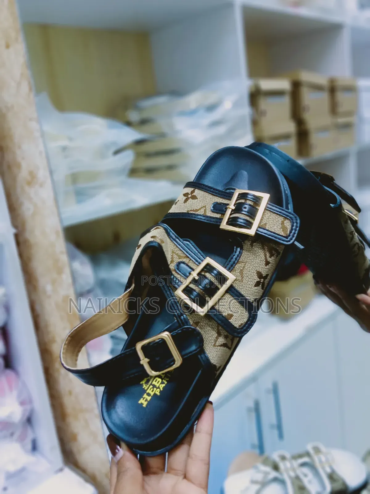 Lv Buckle Sandals