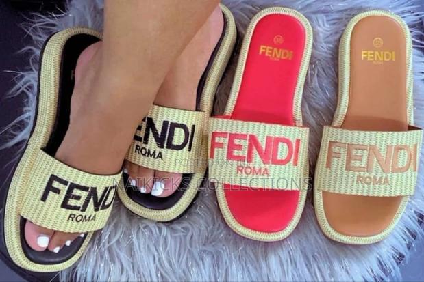 Fendi Beach Print Sandals