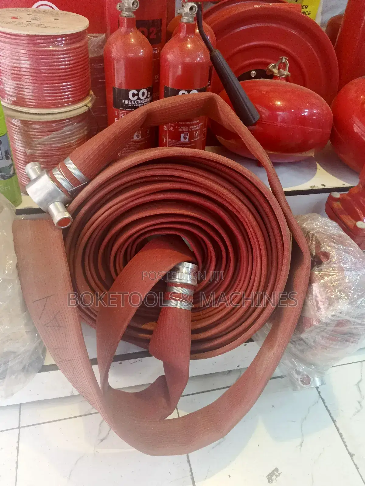 Fire Fighter Rubber Hose Pipe With Coupling
