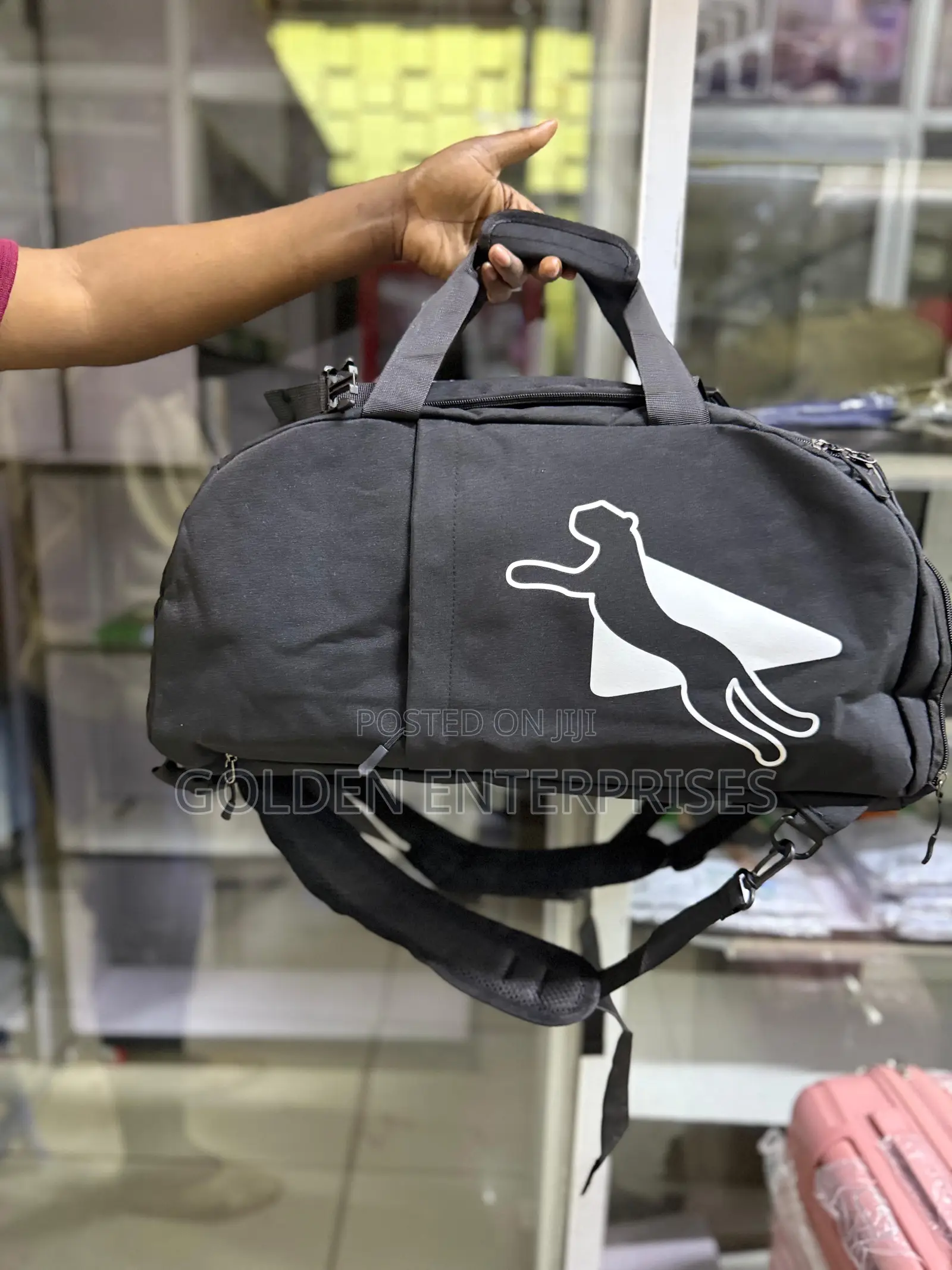 Black Waterproof Puma Gym/Travel Bag With Shoe Compartment
