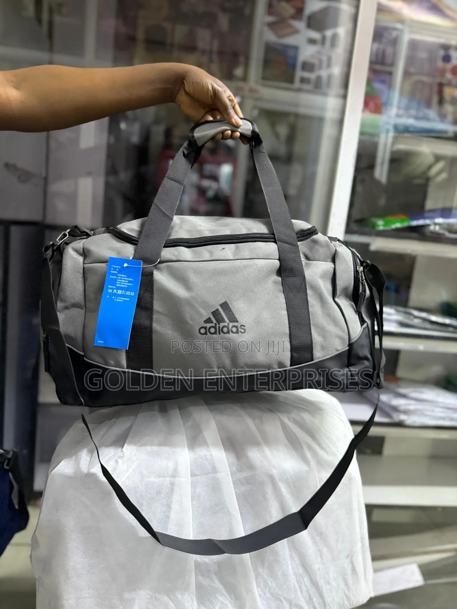 Grey Adidas Gym/Travel Bag With Shoe Compartment