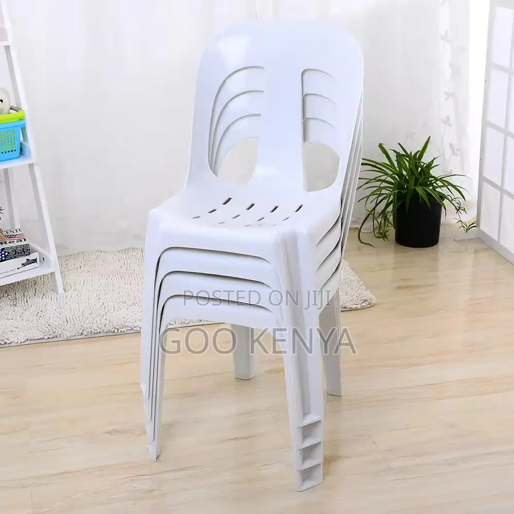 Outdoor Chair; Stackable Patio Plastic Chair Without Arms
