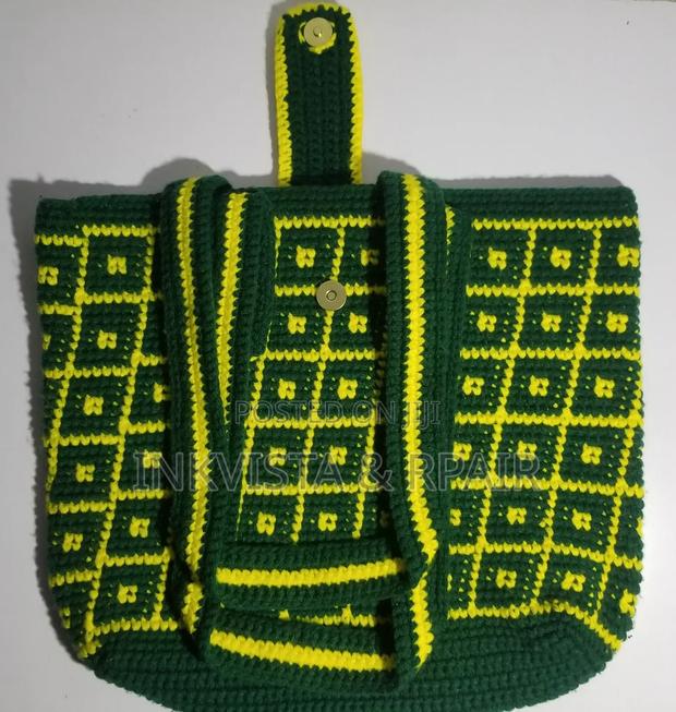 Crochet Bag (Yellow and Green). - thumbnail 3