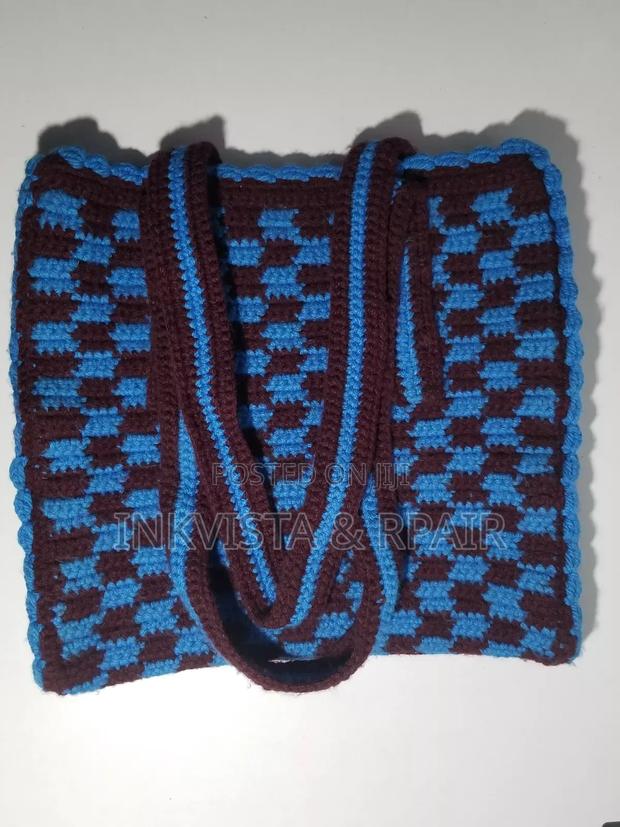 Crochet Bag ( Blue and Maroon).