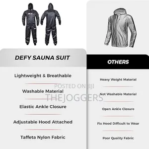 Defy Heavy Duty Sauna Suit for Weight Loss Anti-Rip Gym Exercise Gear