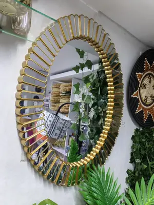Oval Decorative Mirror Gold Console Living Room