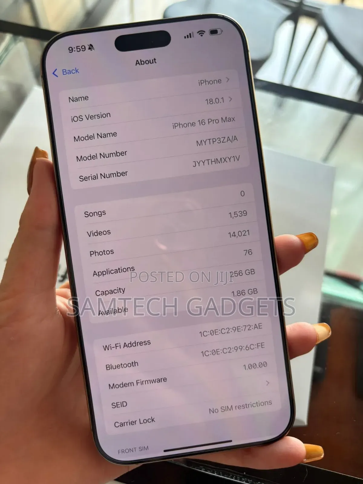 Apple iPhone 16 Pro Max 256 GB Gold