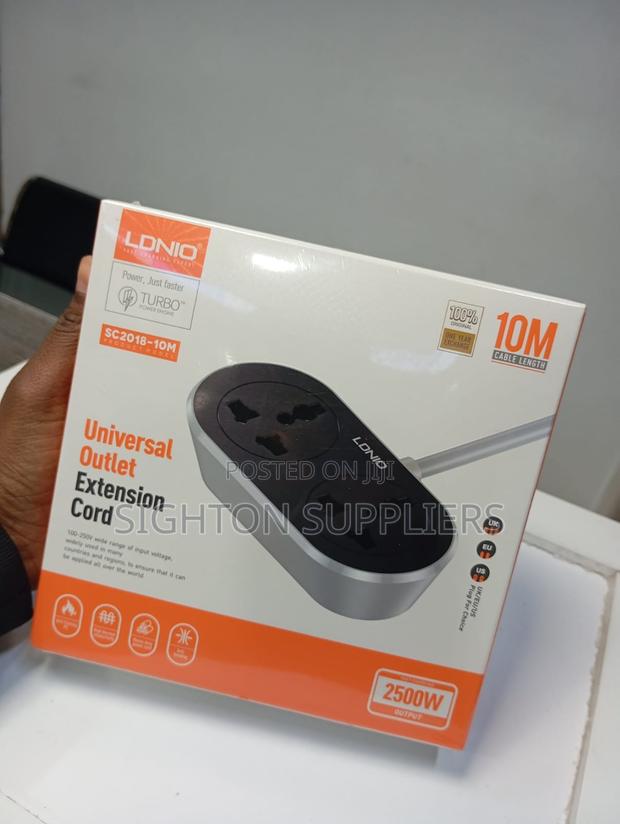 Ldnio Sc2018 2 Ac Universal Extension Power Socket 10m - main view