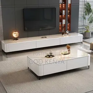 Home Table; Living Room Rectangular Coffee Table With Marble Top