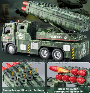 Functional Military Missile Launch Vehicle Toy Truck.