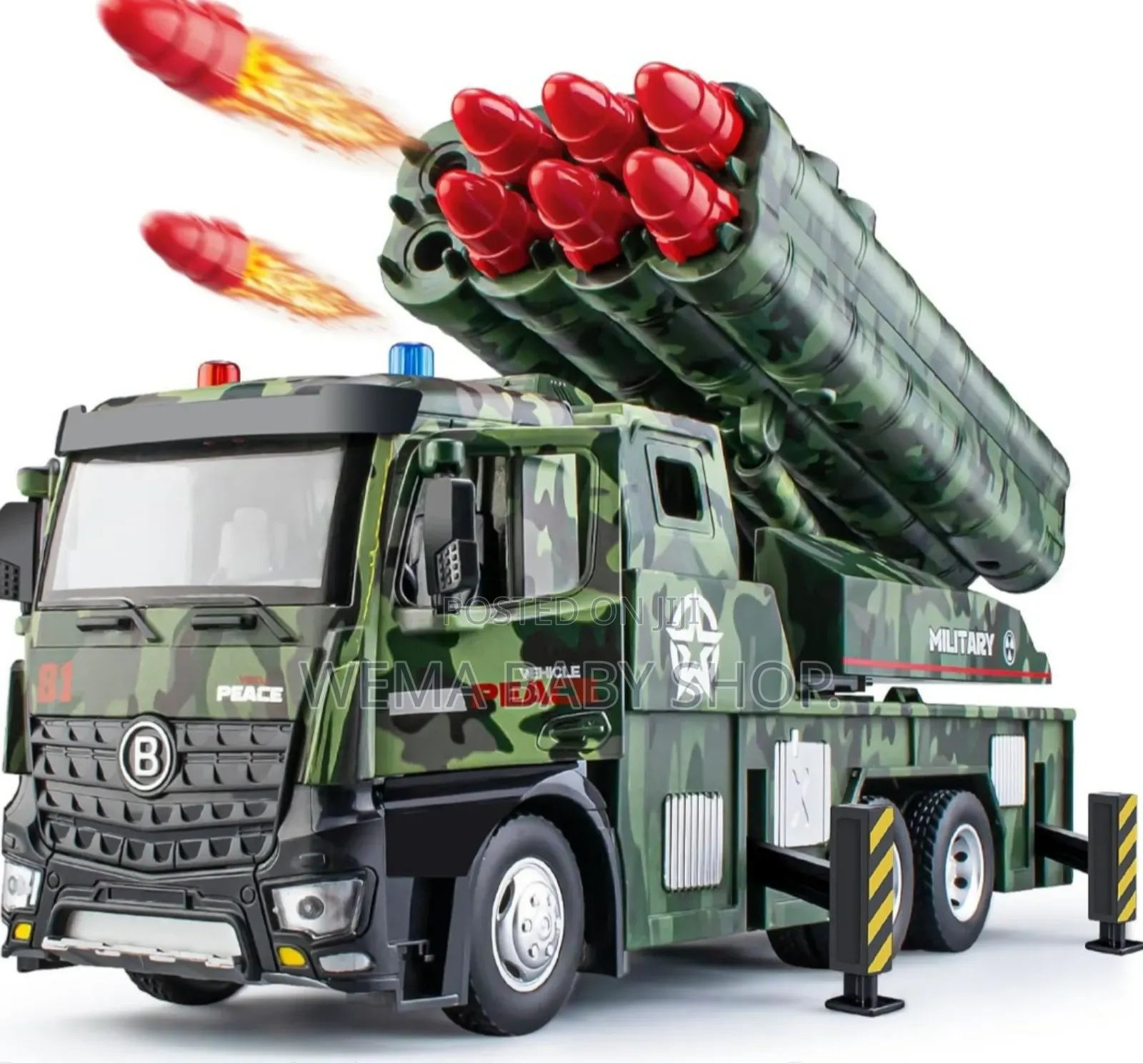 Functional Military Missile Launch Vehicle Toy Truck.