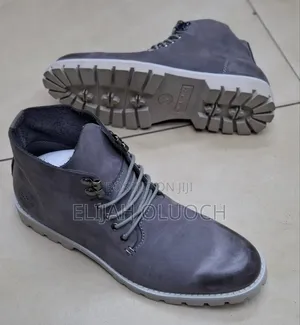 Ash Grey Leather Boots Timberland