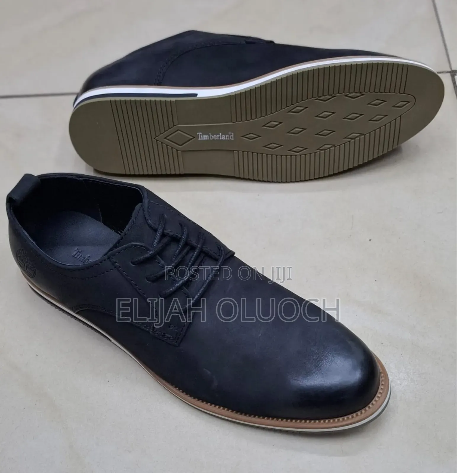 Black Timberland Low Cut Casual Leather Shoe