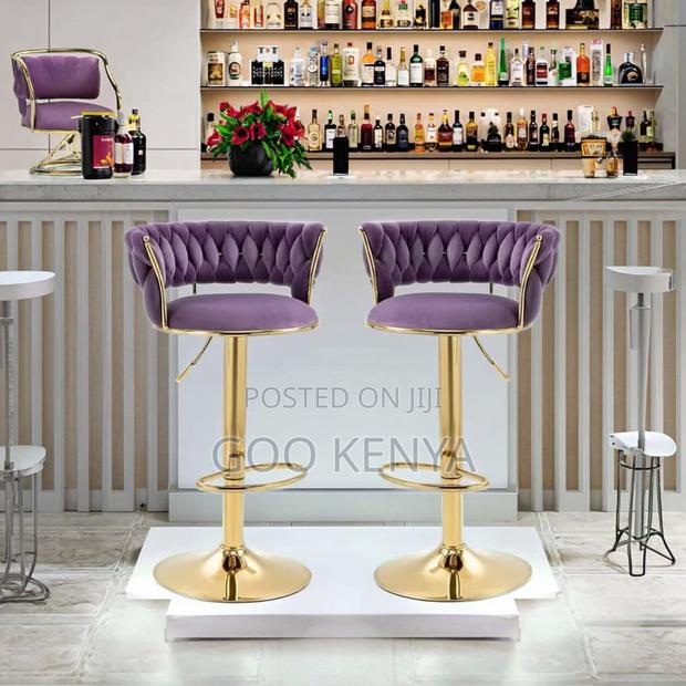 Home Kitchen Stool; Height Adjustable Velvet Bar Chair for Kitchen