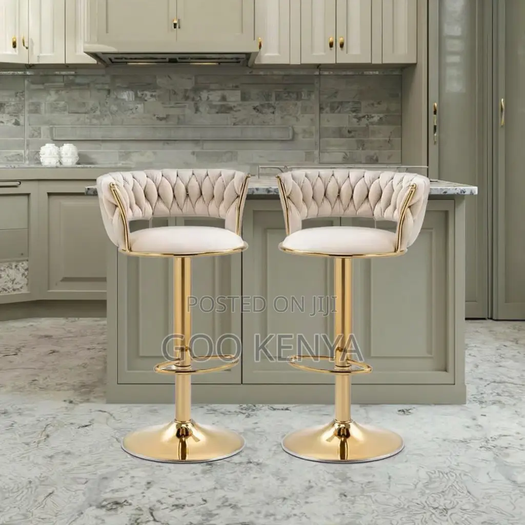 Home Kitchen Stool; Height Adjustable Velvet Bar Chair for Kitchen